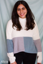 Load image into Gallery viewer, The Baby It&#39;s Cold Outside Color Block Sweater
