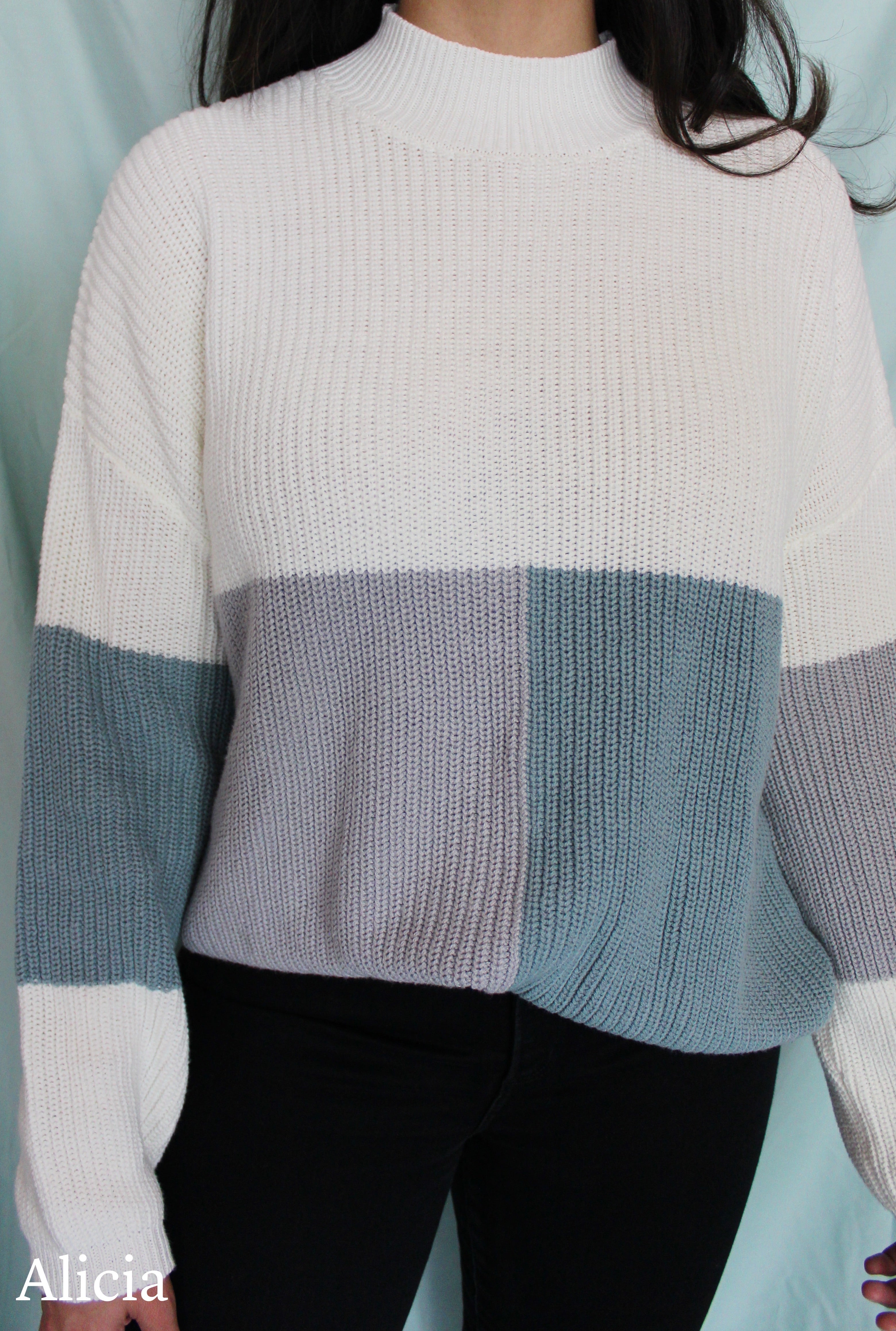 The Baby It's Cold Outside Color Block Sweater