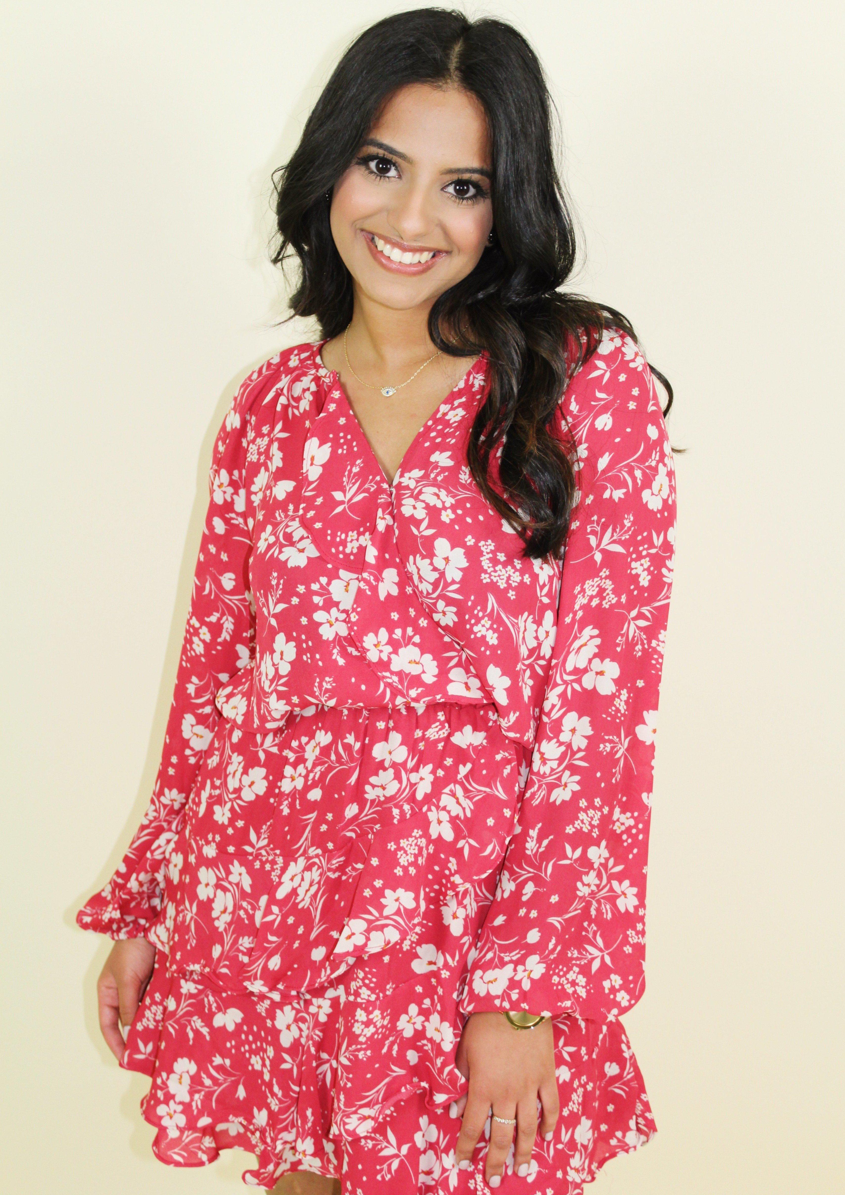 The Floral Print Ruffled Dress