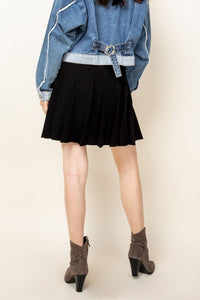 The Upper East Side Black Knit Skirt