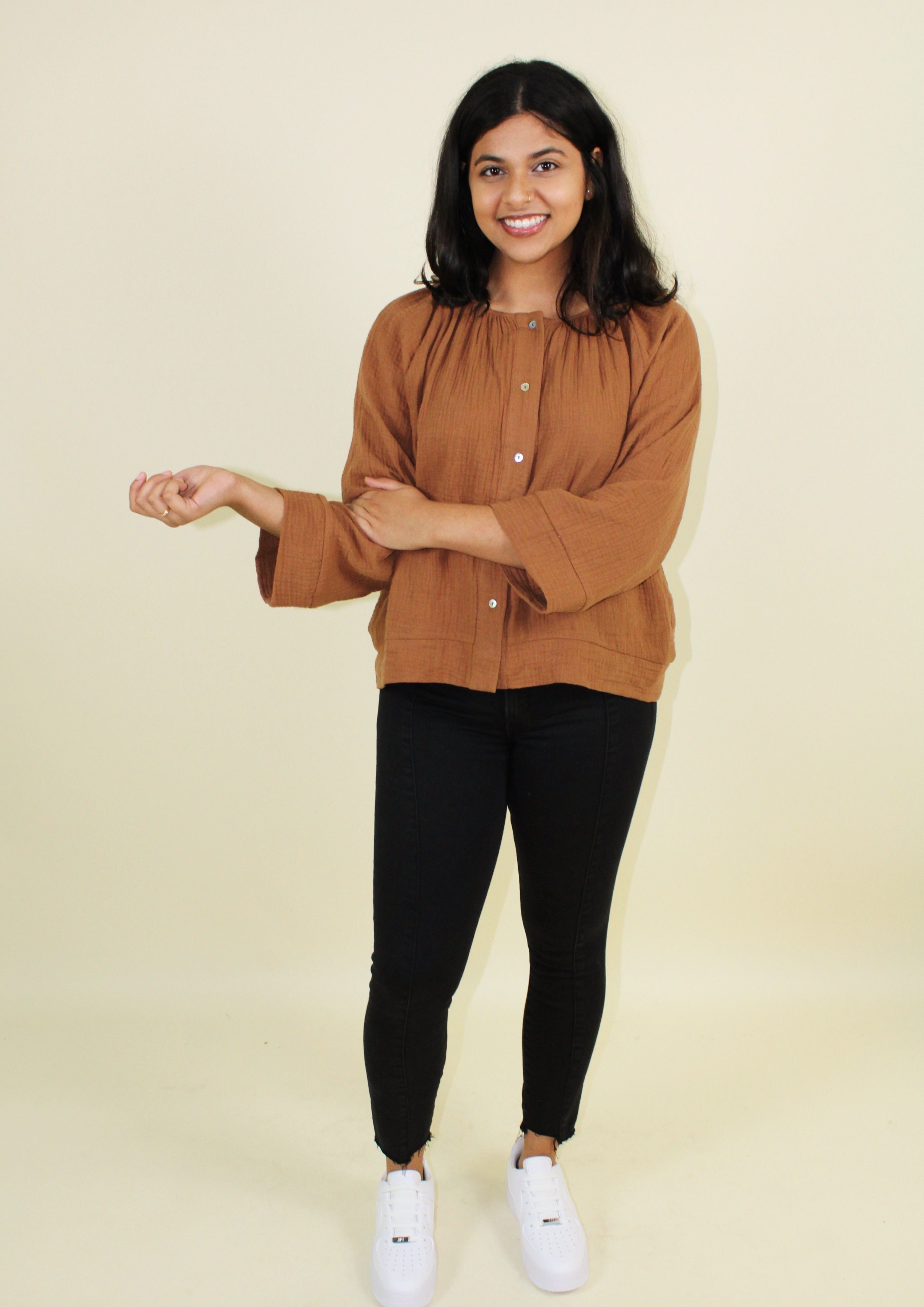 The Brown-Eyed Girl Loose-Fitting Blouse