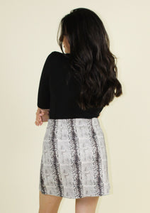 The Suede Print Skirt