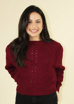 Load image into Gallery viewer, The Raspberry Sorbet Statement Shoulder Sweater
