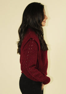 The Raspberry Sorbet Statement Shoulder Sweater