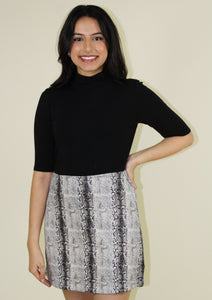 The Suede Print Skirt